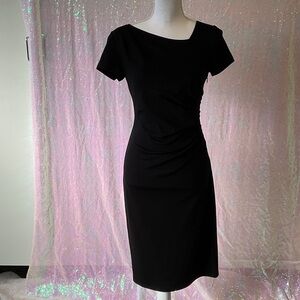 VfEmage Elegant Black Midi Dress